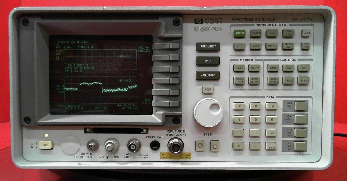 HP 8593A-004-021 Portable Spectrum Analyzer 9 kHz-22 GHz 3044A01013
