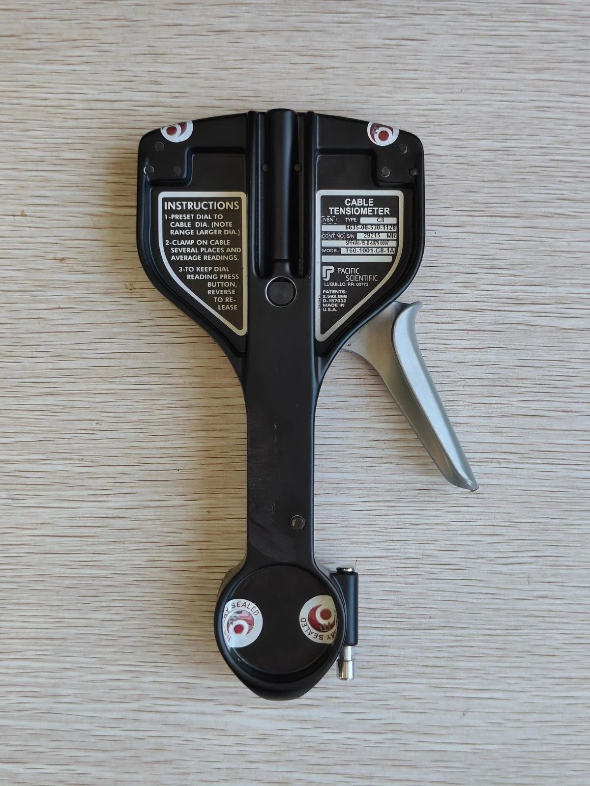 PACIFIC SCIENTIFIC T60-1001-C8-1A Cable Tension Meter