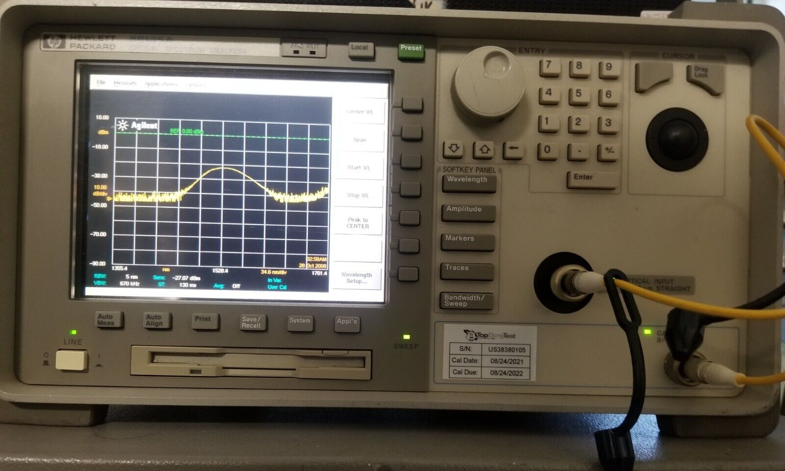 Optical Spectrum Analyzer HP86145A
