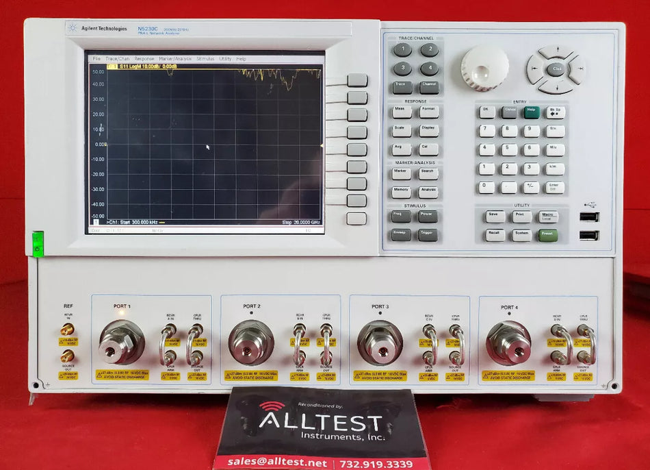 Agilent/Keysight N5230C 4 Port, 20GHz PNA-L Network Analyzer