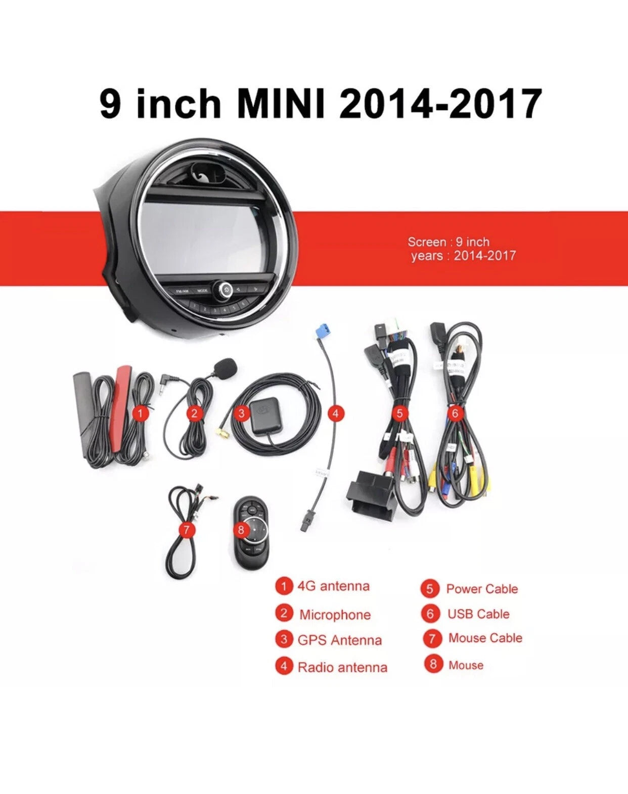 For BMW Mini Cooper NBT 2014-2017 Android Car Navigation Player 360 camera 4+64G
