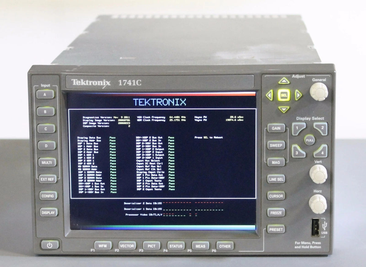 Tektronix 1741C Analog Dual Standard Waveform Monitor w/ CPS Option