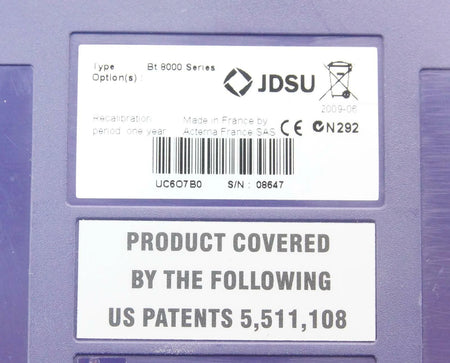 JDSU Acterna T-BERD 8000 Fiber Optic Analyzer with Transport Module V3, 80/PM