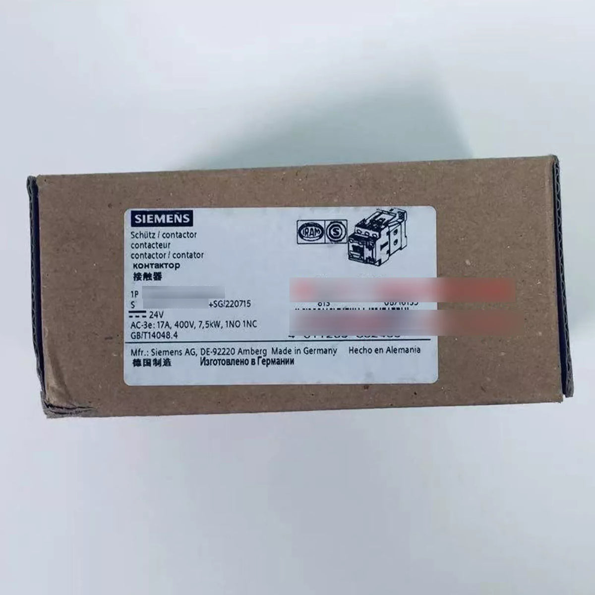 Siemens 3RT2025-1AP60 Contactor in Box - Expedited Shipping