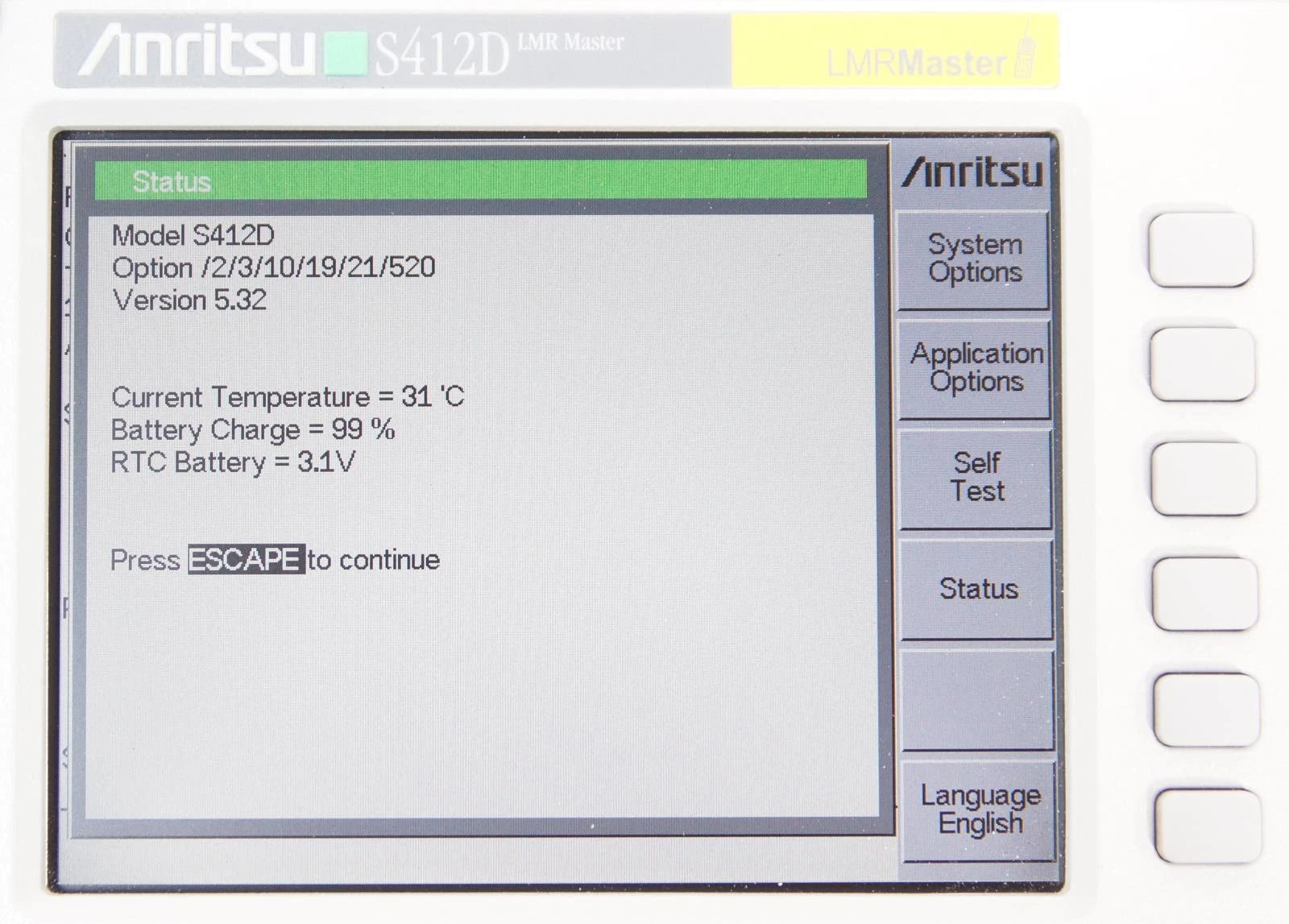 Anritsu S412D LMR Master Land Mobile Radio Modulation Analyzer Multiple Options