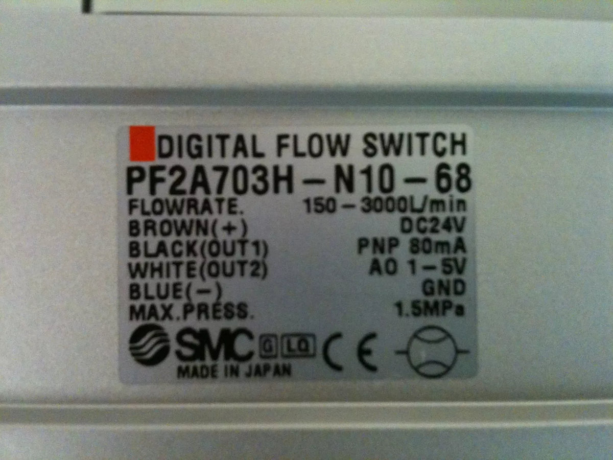 SMC PF2A703H-N10-68 Digital Flow Switch Integrated Sensor