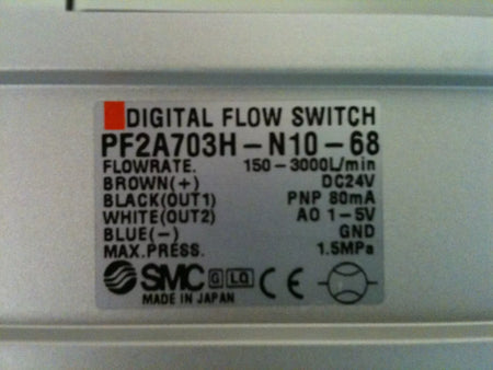 SMC PF2A703H-N10-68 Digital Flow Switch Integrated Sensor