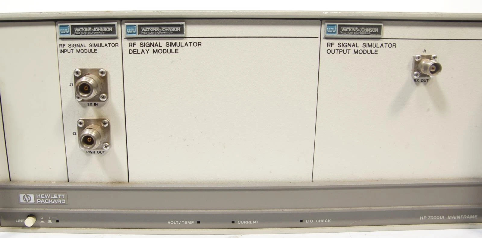 HP 70001A System Mainframe with Watkins Johnson RF Signal Simulator Modules