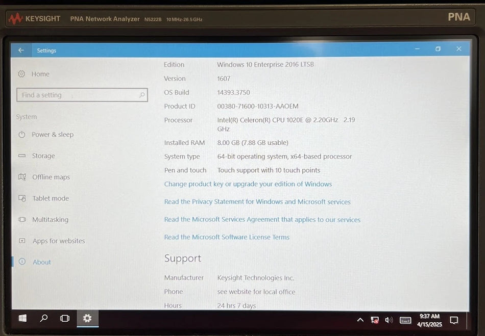 Agilent/Keysight N5222B 400 PNA Microwave Network Analyzer MY58422444