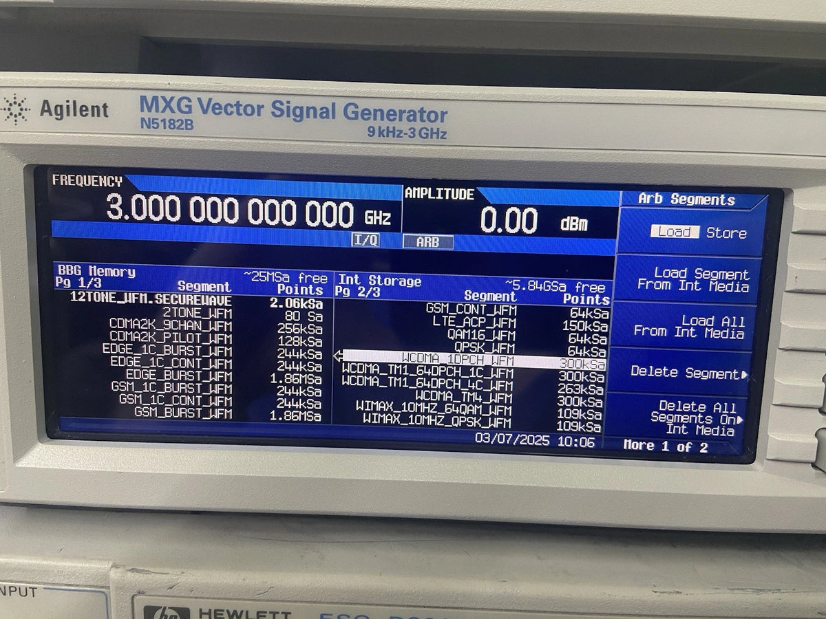 Agilent Keysight MXG N5182B Vector Signal Generator 9kHz-3GHz