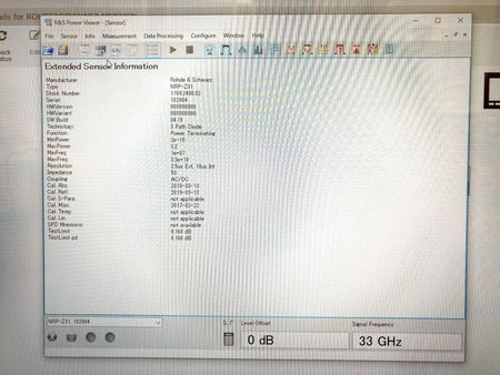 Rohde&Schwarz NRP-Z31 3-Path Power Sensor 10MHz-33GHz