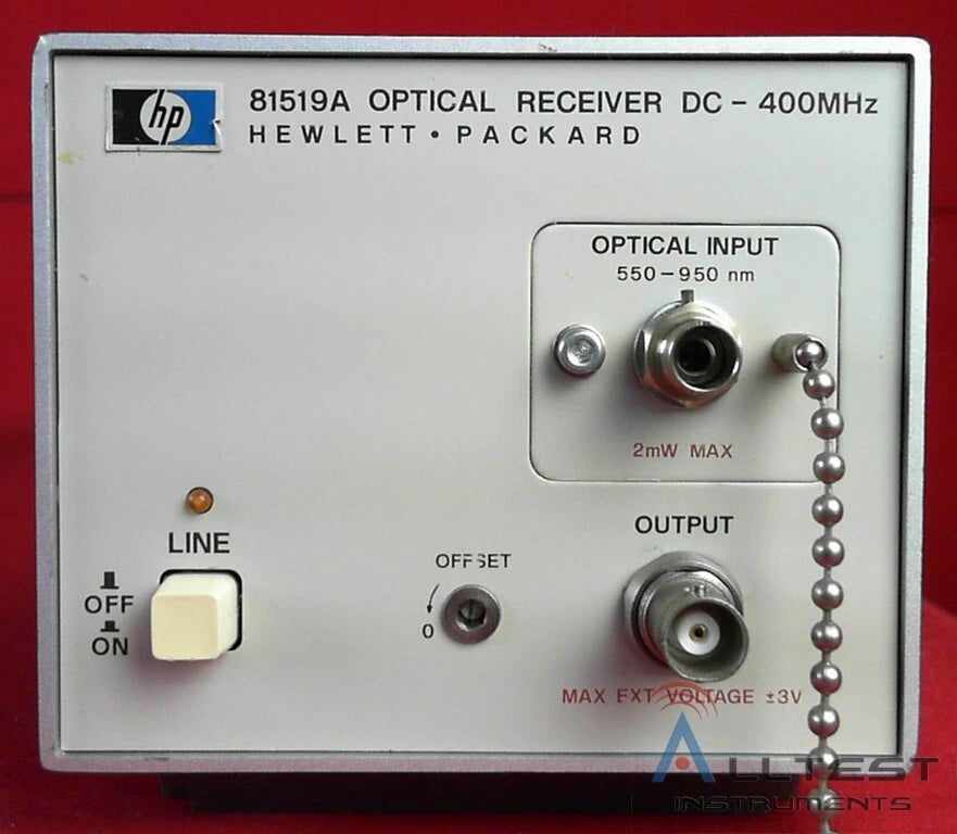 HP Agilent Keysight 81519A Optical Receiver 400 MHz