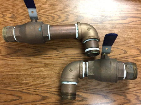 NIBCO 2 Female NPT Threaded Bronze Ball Valve, 600 CWP, 150 SWP with Fittings