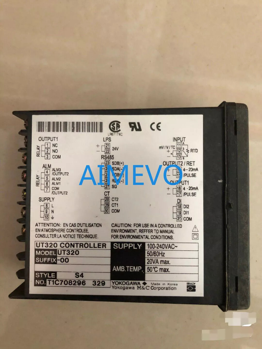 Yokogawa UT320-00 S4 Digital Controller - 1pc USED