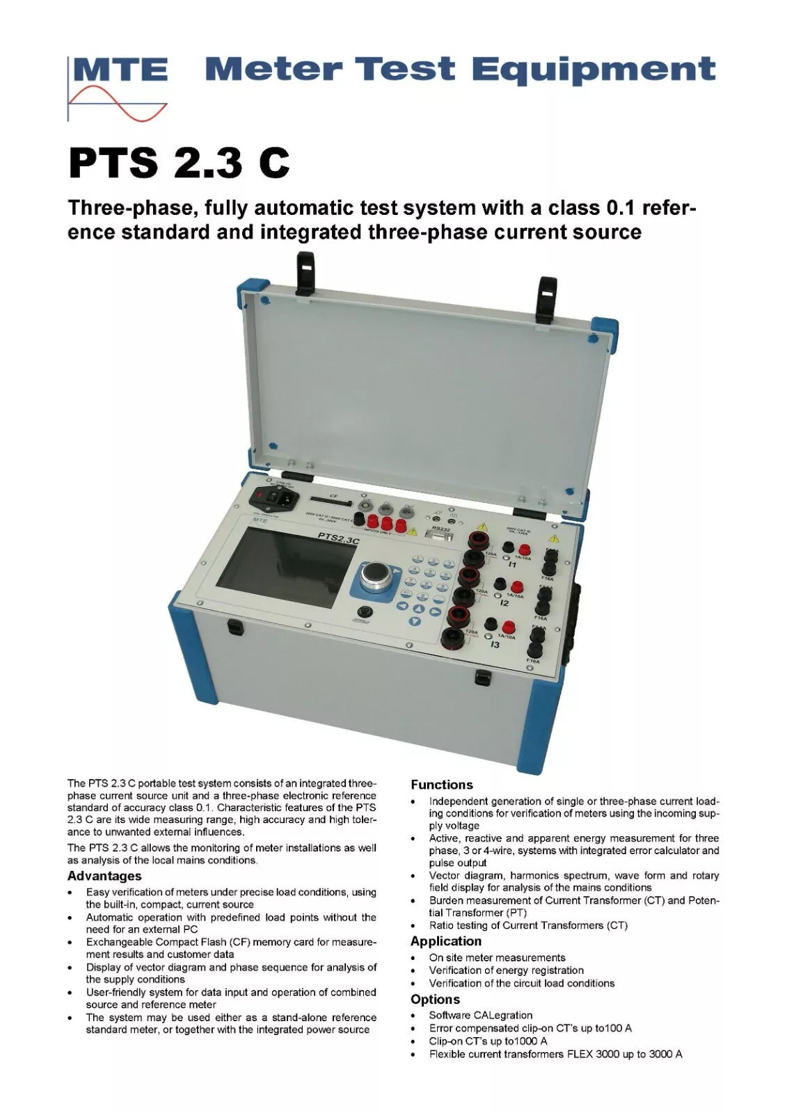 MTE PTS 2.3 C Three Phase Fully Automatic Test System/Current Source-R ...