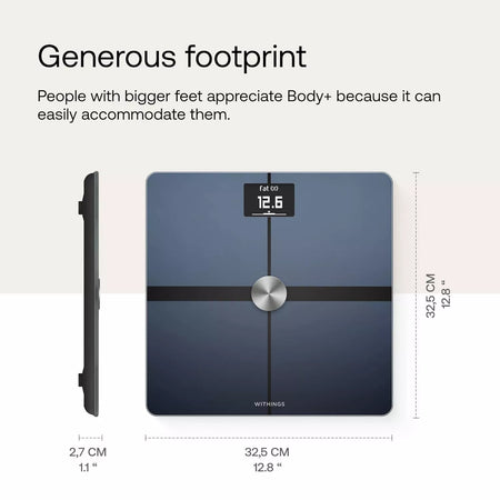 Withings Body+ Wi-Fi Smart Bathroom Scale for Body Fat, Weight Loss & Composition