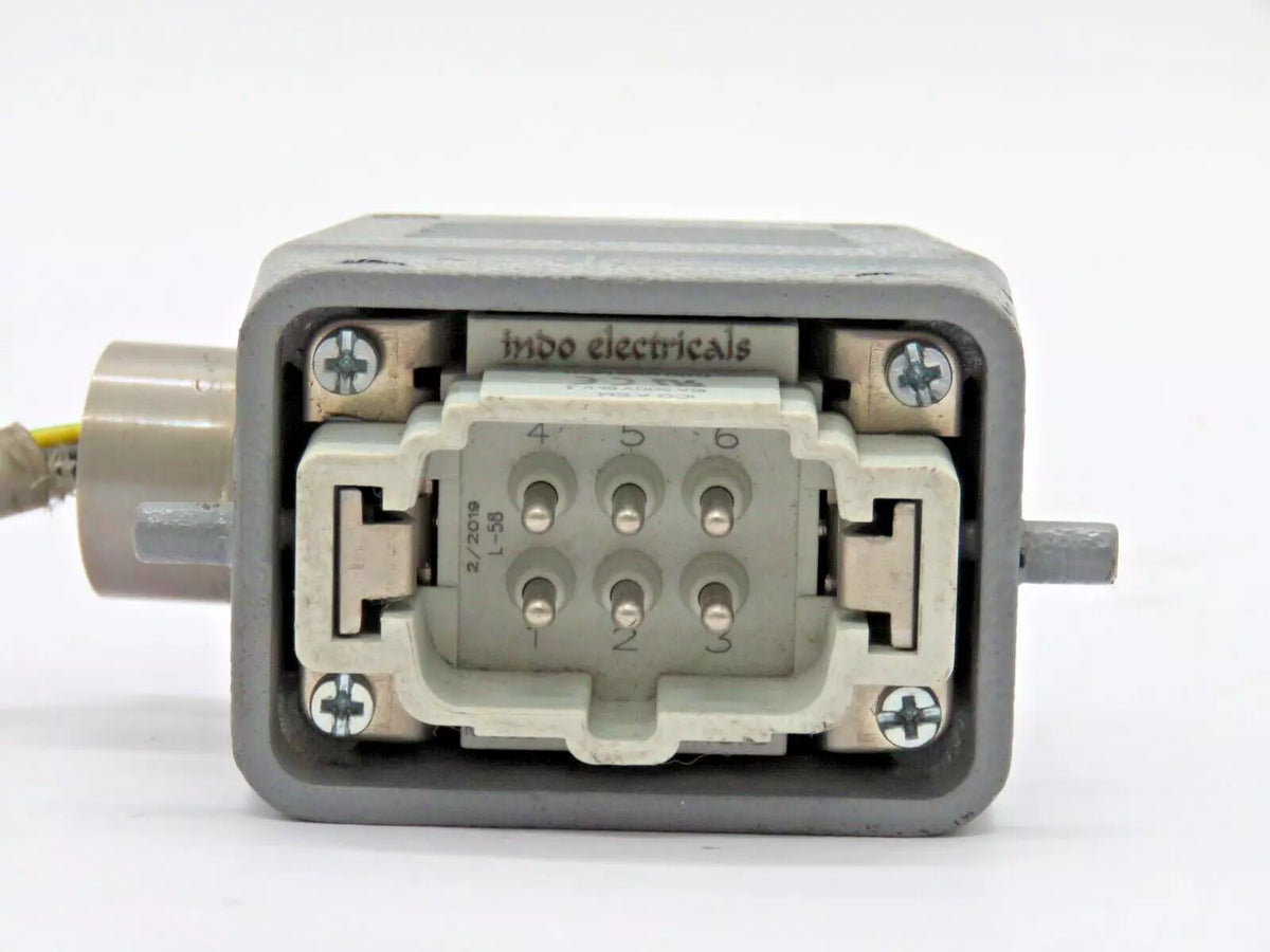 Indo Electricals Industrial Power Connector 16A 500V Gray