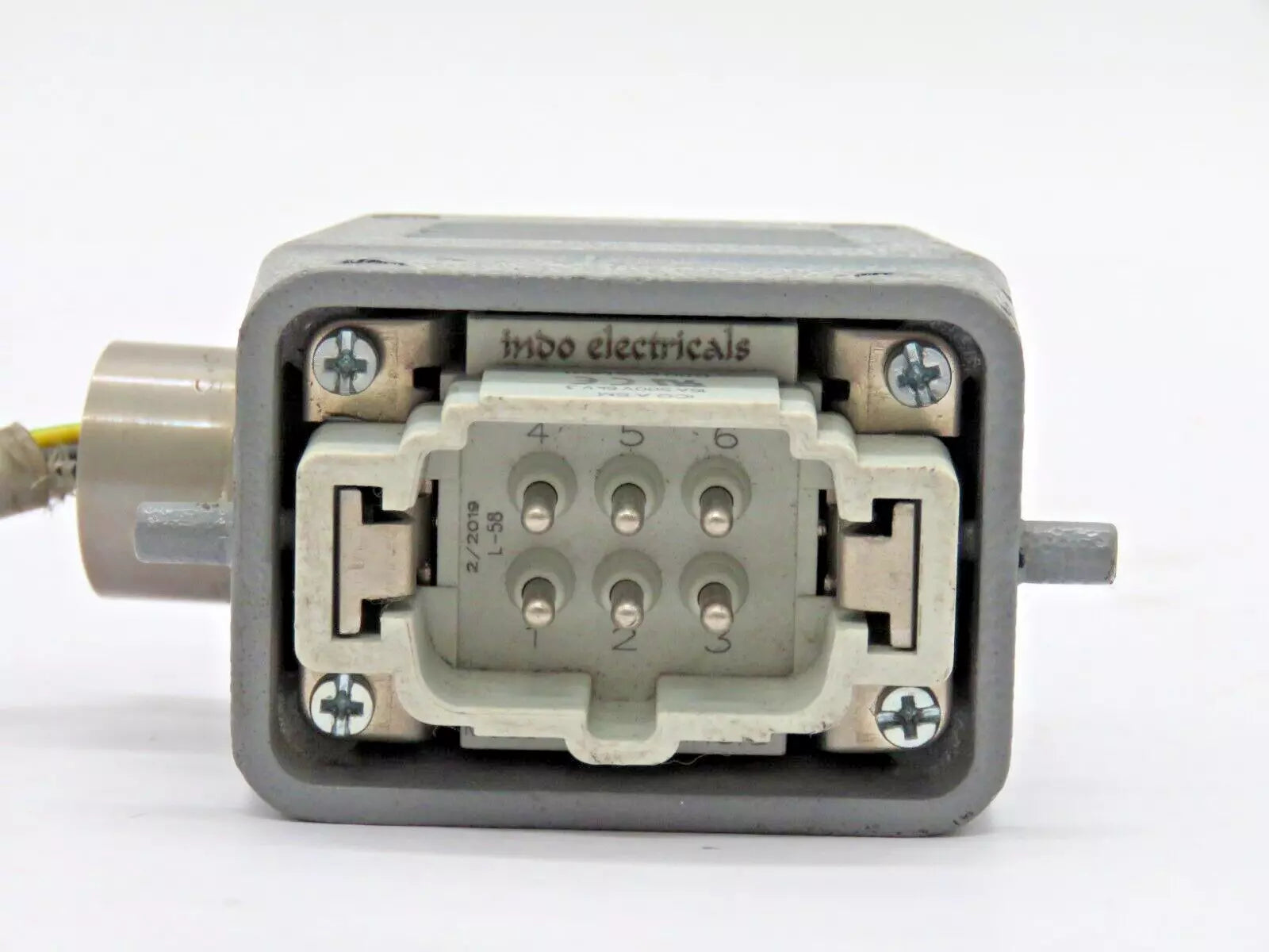 Indo Electricals Industrial Power Connector 16A 500V Gray