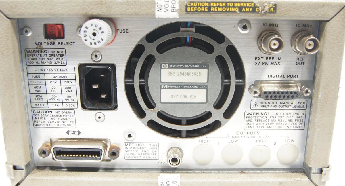 HP 8904A DC 600kHz Multifunction Synthesizer / Generator OPT 006 H16