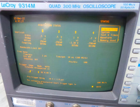 LeCroy 9314M Quad 300 MHz Oscilloscope 100Ms/s 50Kpts/ch