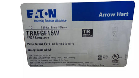 BOX OF 8 Eaton TRAFGF 15W Receptacle