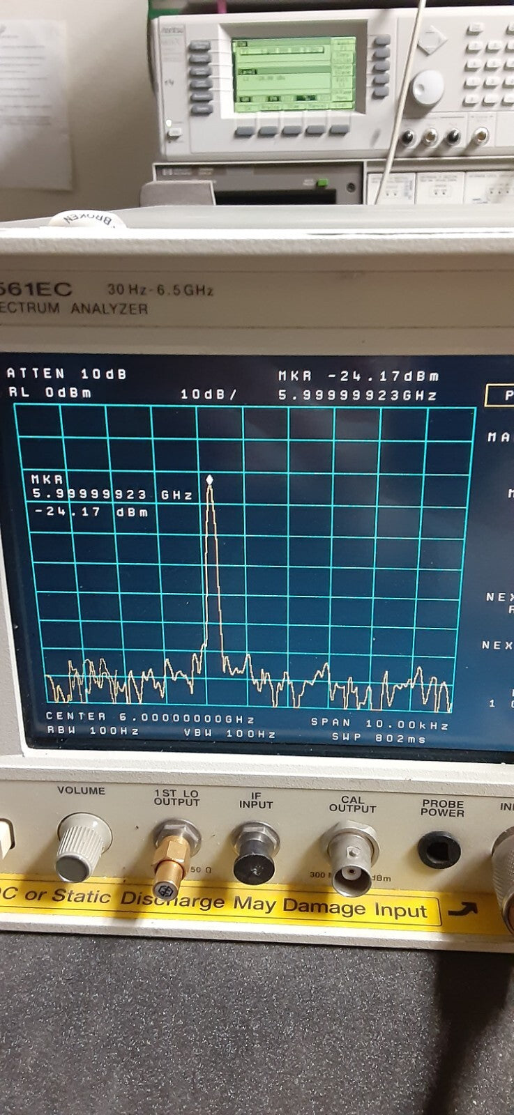 Agilent 8561EC Spectrum Analyzer 30Hz to 6.5GHz