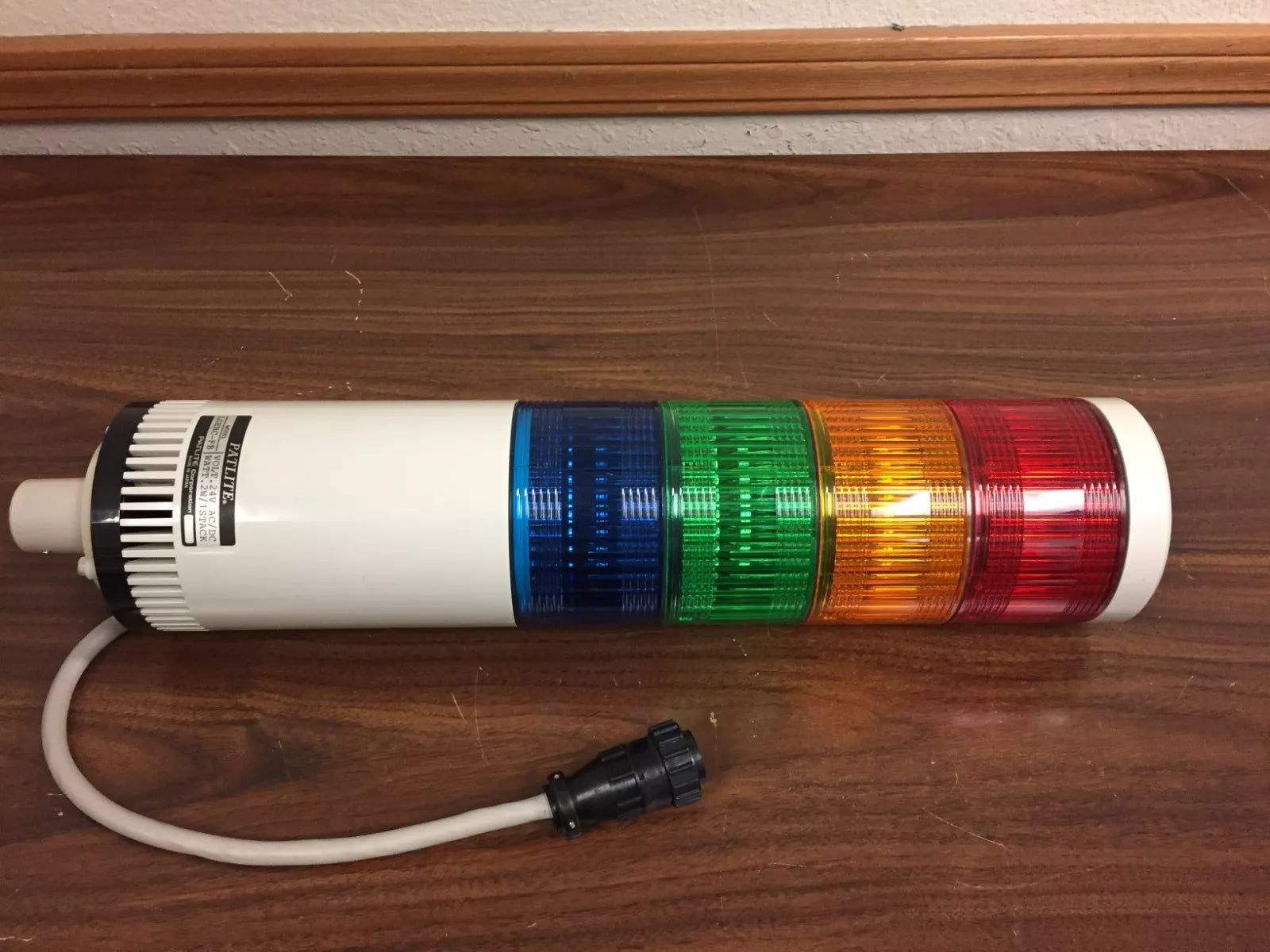 Patlite LGEBC-FB Flashing Light with Audible Alarm Signal Tower and 1m Pole, 24V 2W