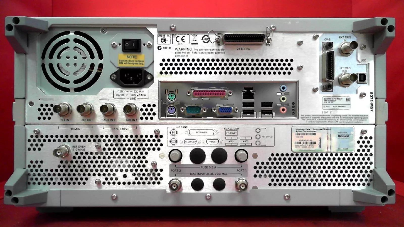 Agilent/Keysight E5071C Opt. 019, 1E5, 285, ENA Vector Network Analyzer