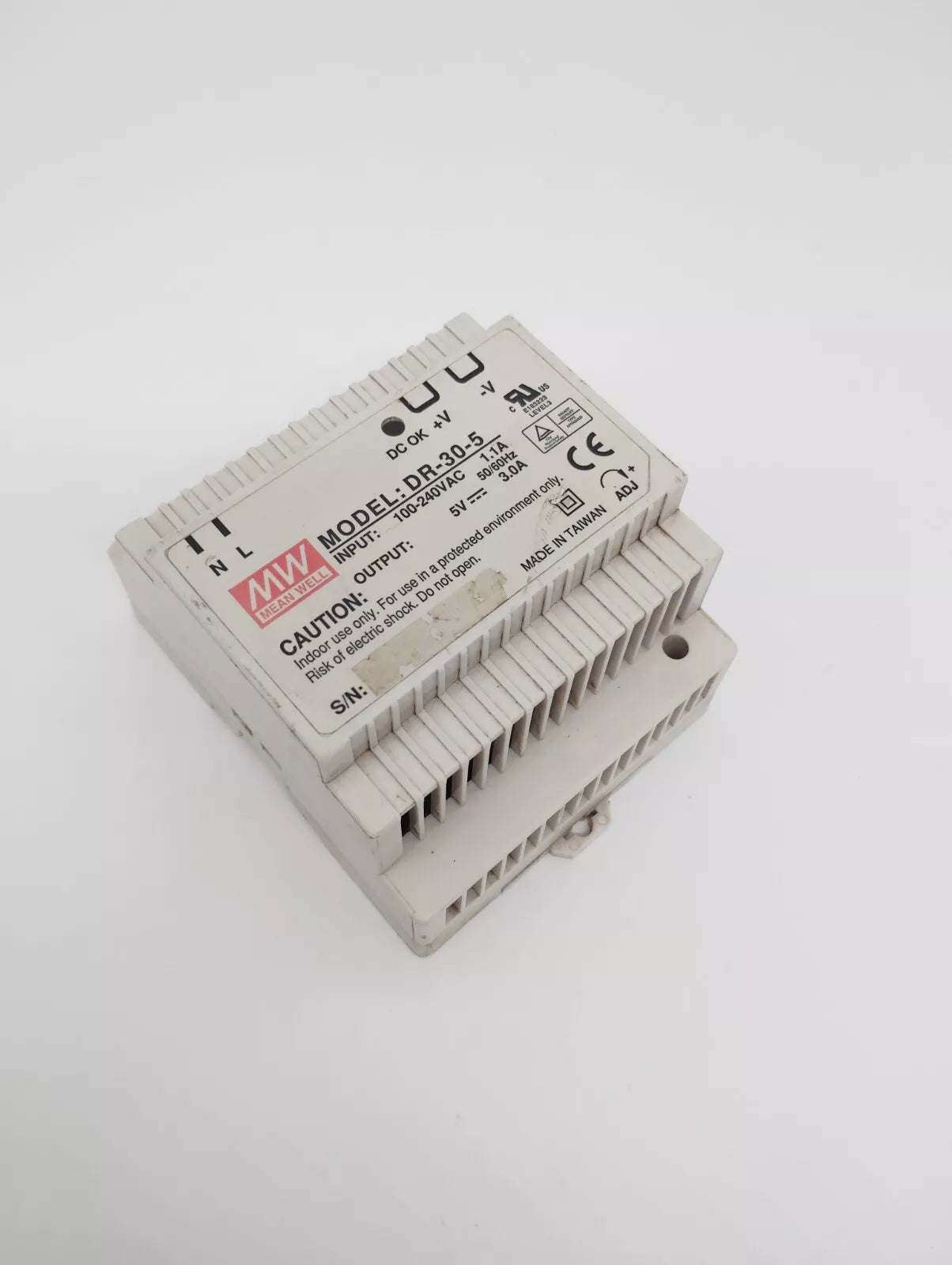 MEAN WELL DR-30-5 5V 15W Single Output Power Supply DIN Rail