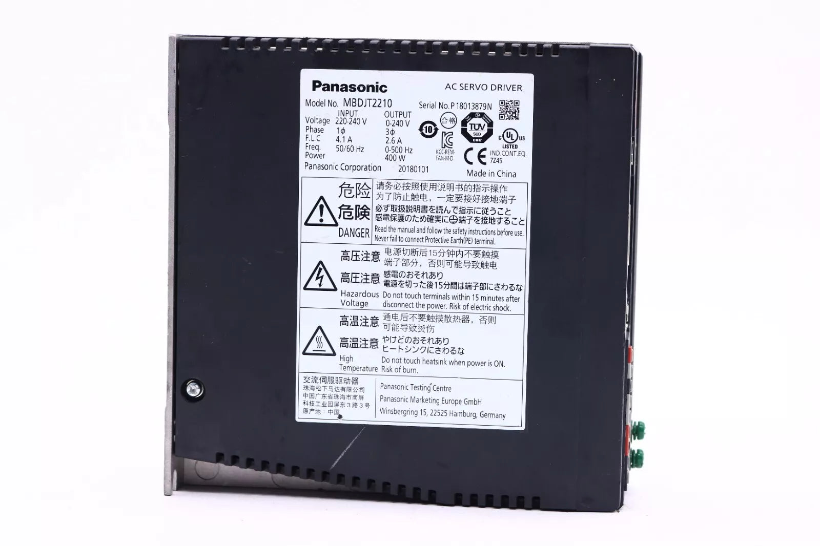 Panasonic MBDJT2210 AC Servo Drive 400W 240VAC Servo Motor Controller