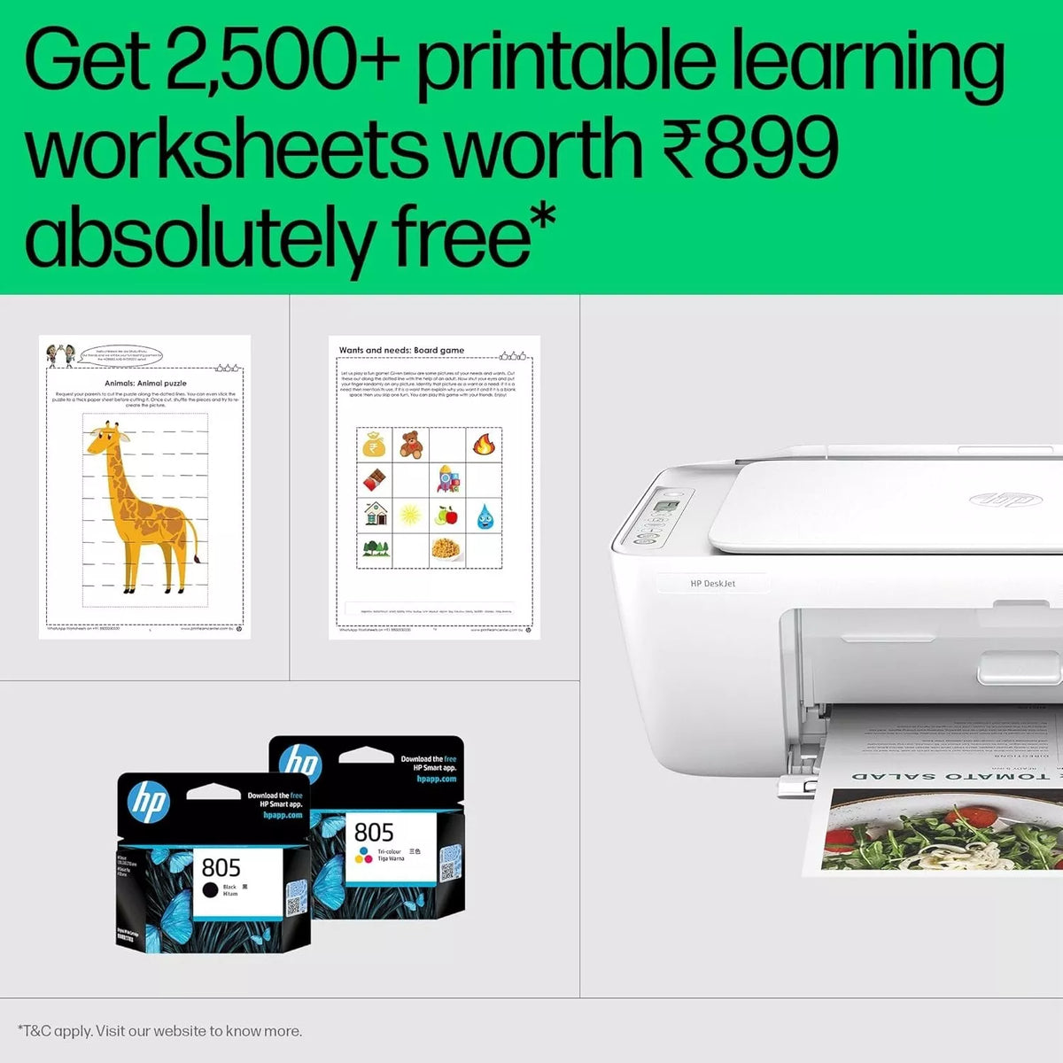 HP DeskJet 2820 All-in-One Wireless Printer
