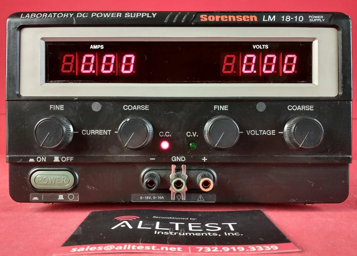 Sorensen LM18-10 DC Adjustable Power Supply, 18V, 10A