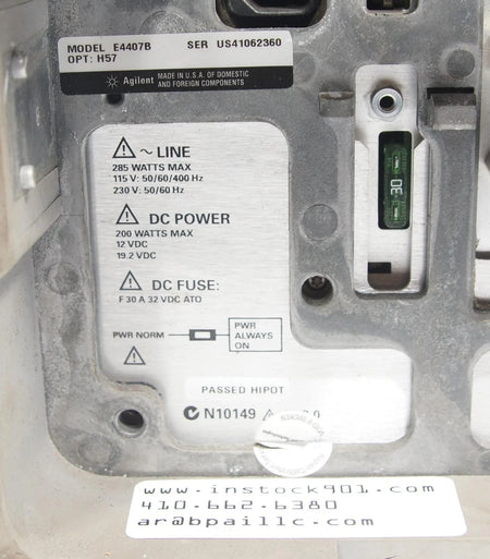 HP Agilent E4407B 9kHz - 26.5GHz Spectrum Analyzer Options AYZ 1DR 1D5 A4H AYX