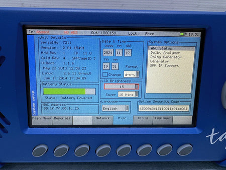 Phabrix Sx TAG Portable Hybrid IP SDI + Analog Generation Analysis