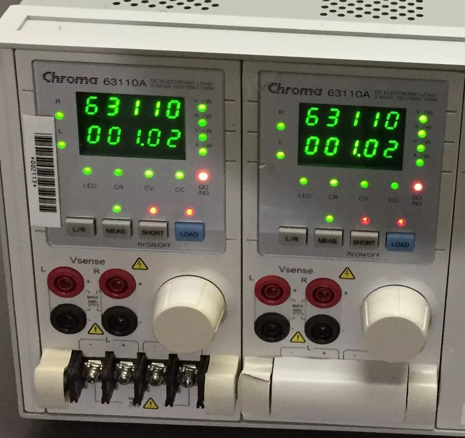Chroma 63110A DC Electronic Load Module 0.6A-2A, 100V-500V, 100W