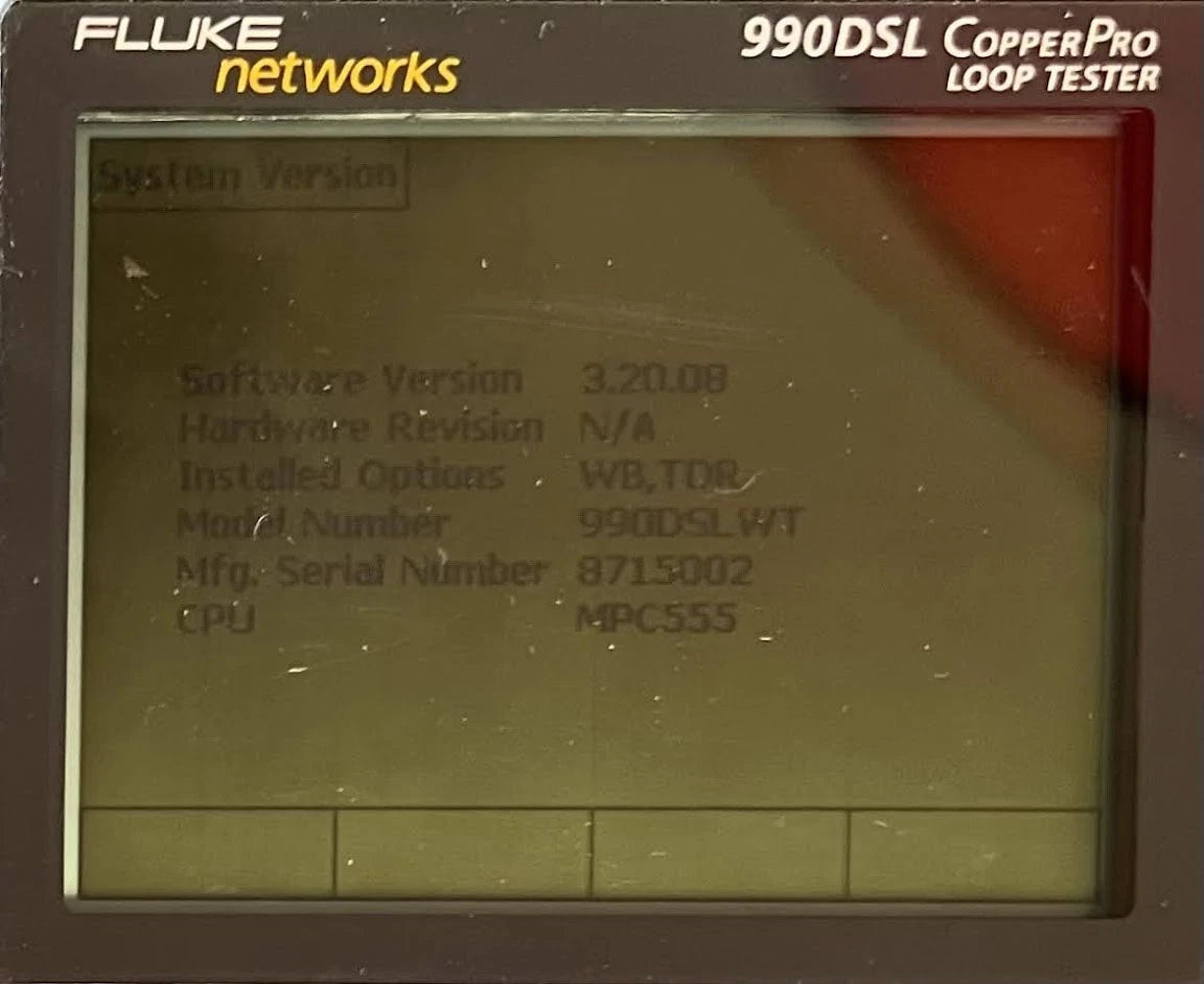 Fluke 990DSL Opt. WB TDR, CopperPro Broadband Loop Tester with Softcase, 8715002
