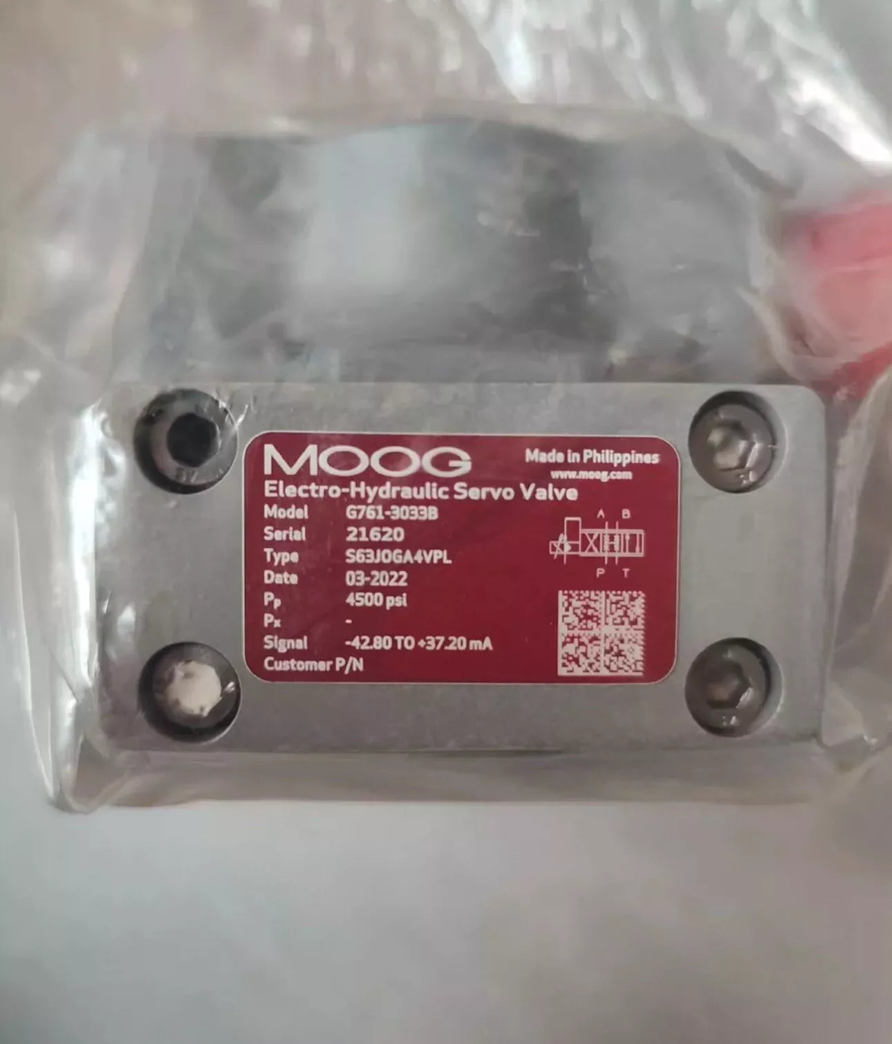 Moog G761-3033B Precision Fluid Pressure Transducer