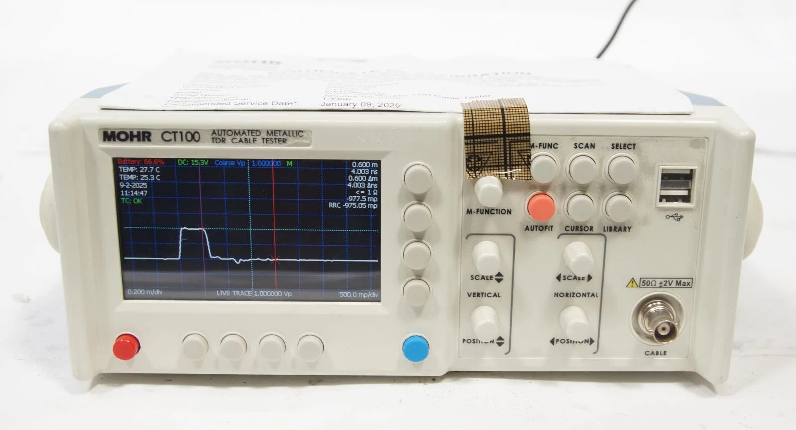 MOHR CT-100B Automatic Metallic TDR Cable Tester CT100 CALIBRATED