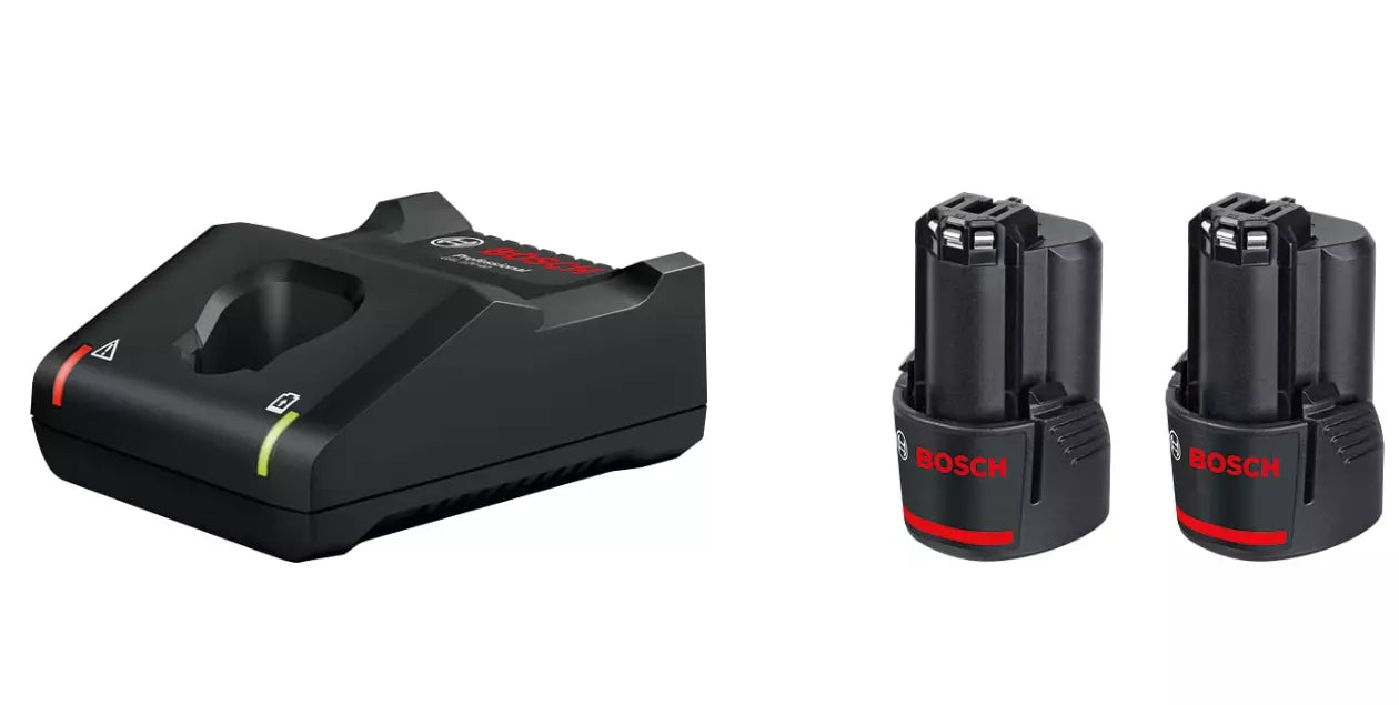Bosch 2X GBA 12V 2.0Ah+GAL 12V-40 Battery Charger Combo