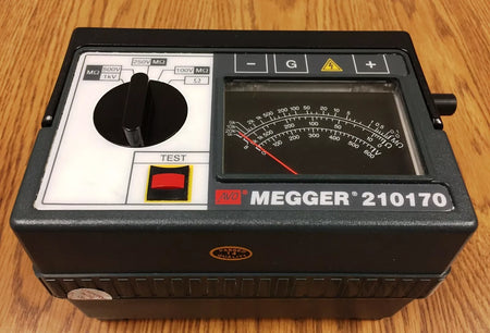 Megger 210170 Analog Hand-Crank Insulation Resistance Tester, 20,000 Megaohms Re