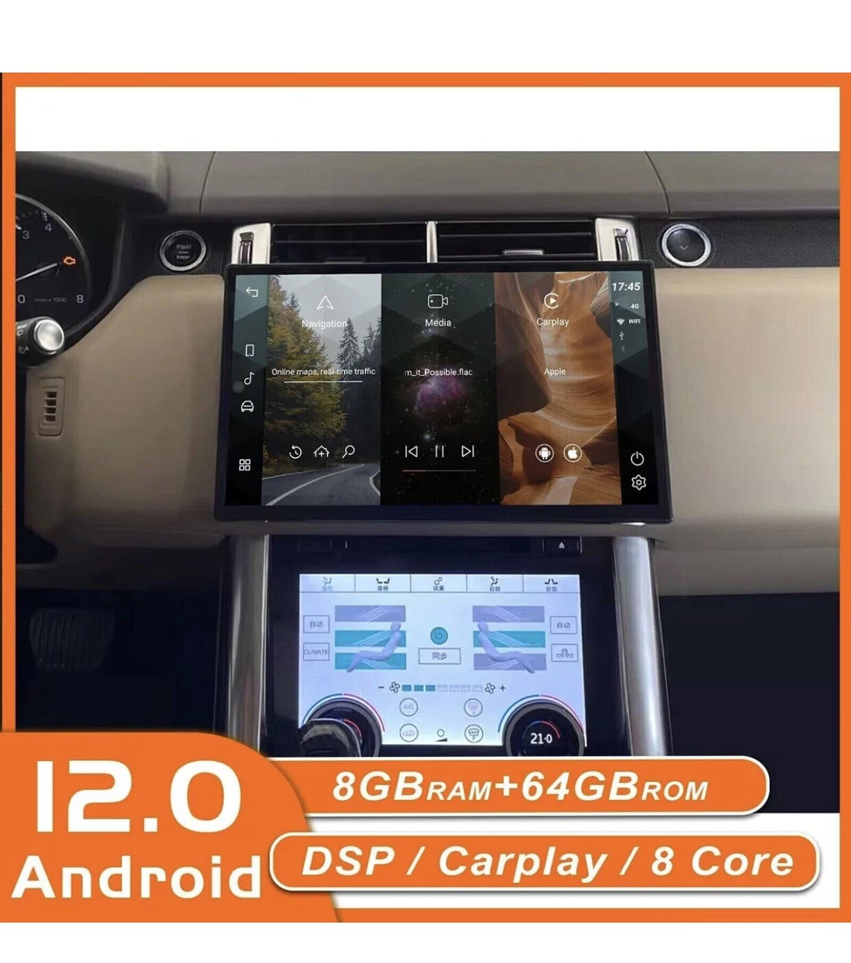 2014-2017 Land Rover Range Rover Sport 13" Android Touch Screen + Air panel