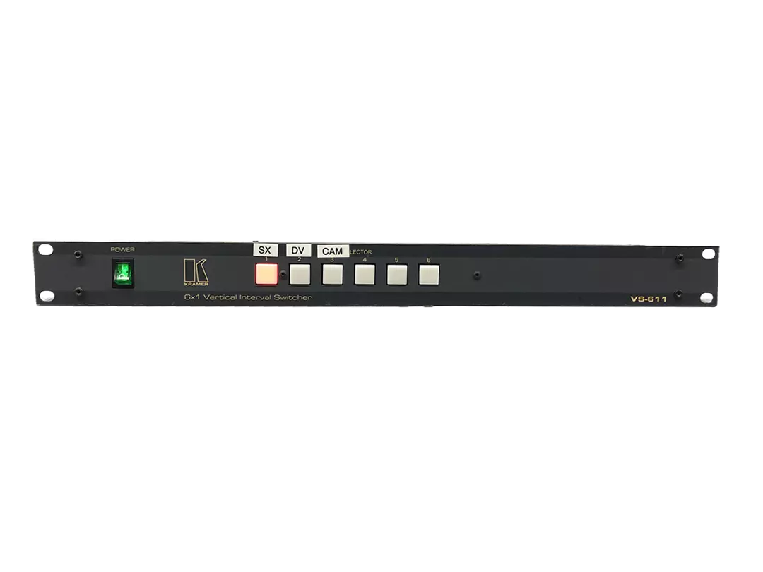 Kramer 6x1 Composite Video and Balanced Stereo Audio Switcher