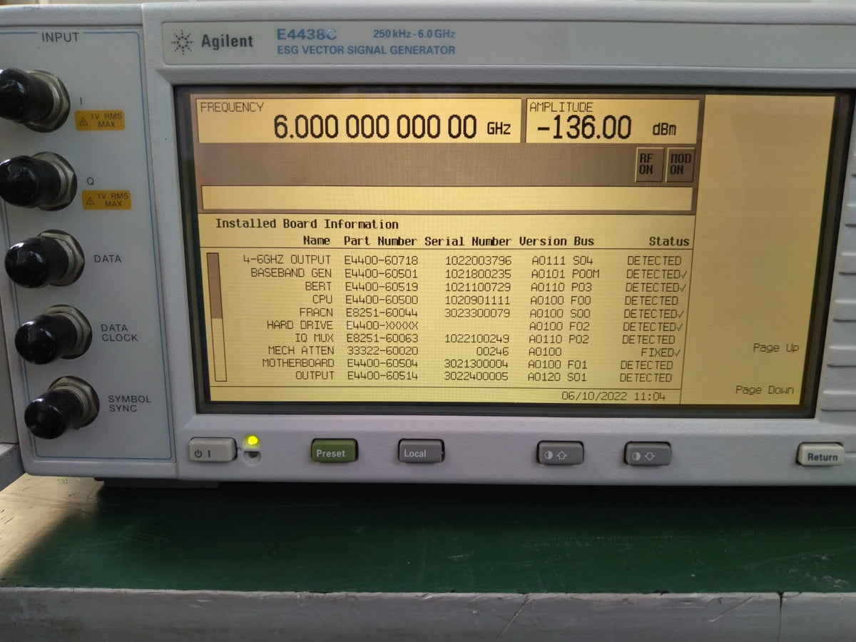 Agilent E4438C ESG Vector Signal Generator 250kHz-6GHz _0542