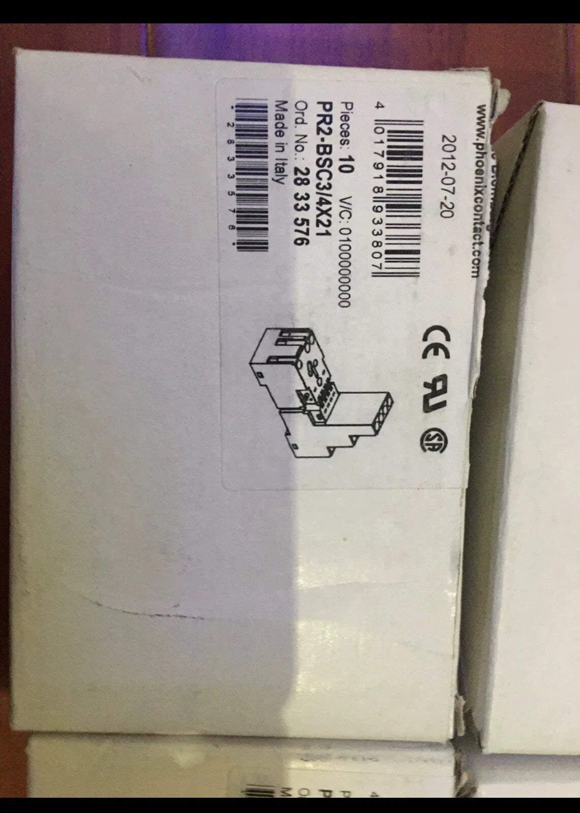 Phoenix Contact 2833576 Terminal Block Connector, 3 Contacts, Spring Cage Connection