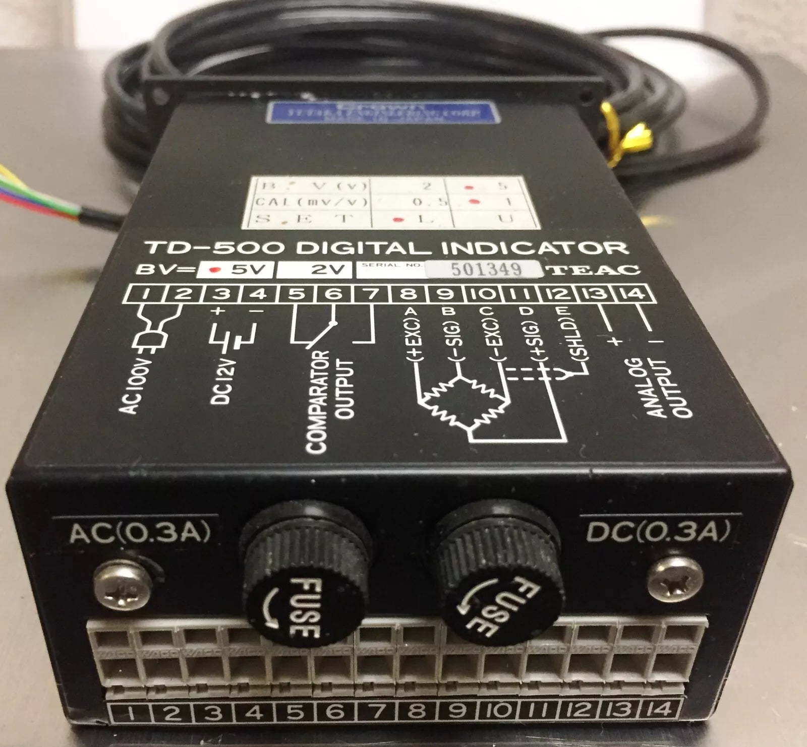 Yutaka TL-PS3-100K Load Cell Scale with Teac TD-500 Digital Transducer Indicator