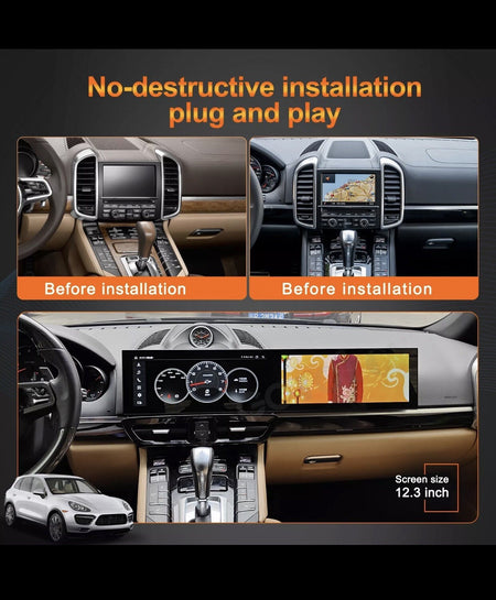 Strip screen Car Radio For Porsche Cayenne 2010-2017 Multimedia Player Stereo