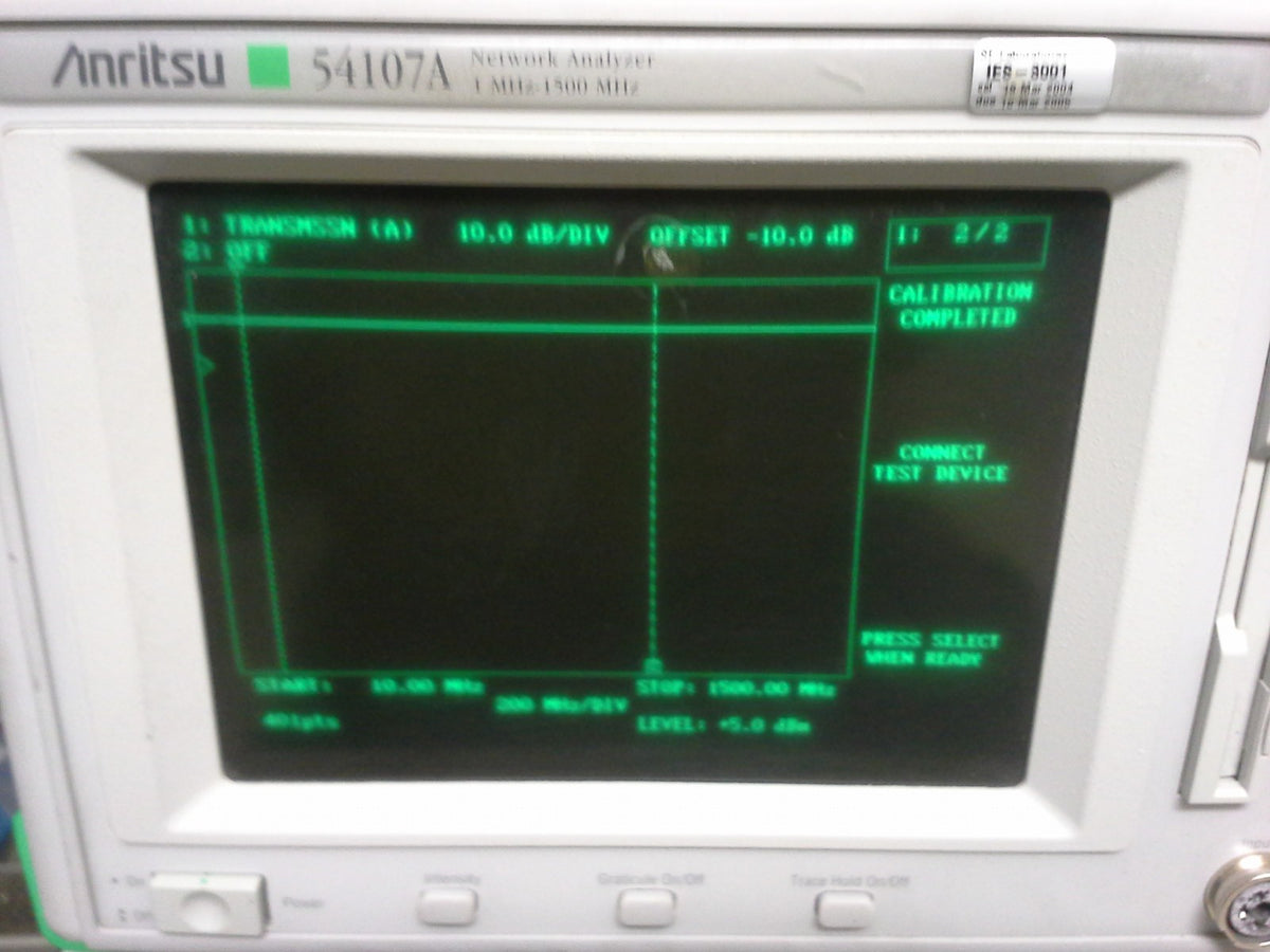 Wiltron 54107A Scalar Network Analyzer Tested 1MHz-1500MHz