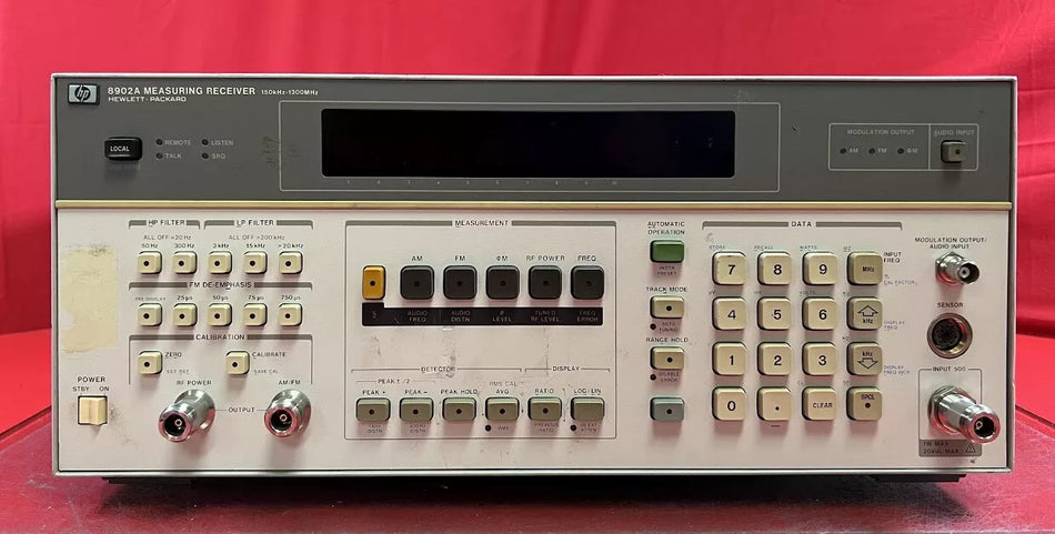 Agilent/Keysight 8902A Opt. 030, 033, 037, Measuring Receiver, SN 3704A04253