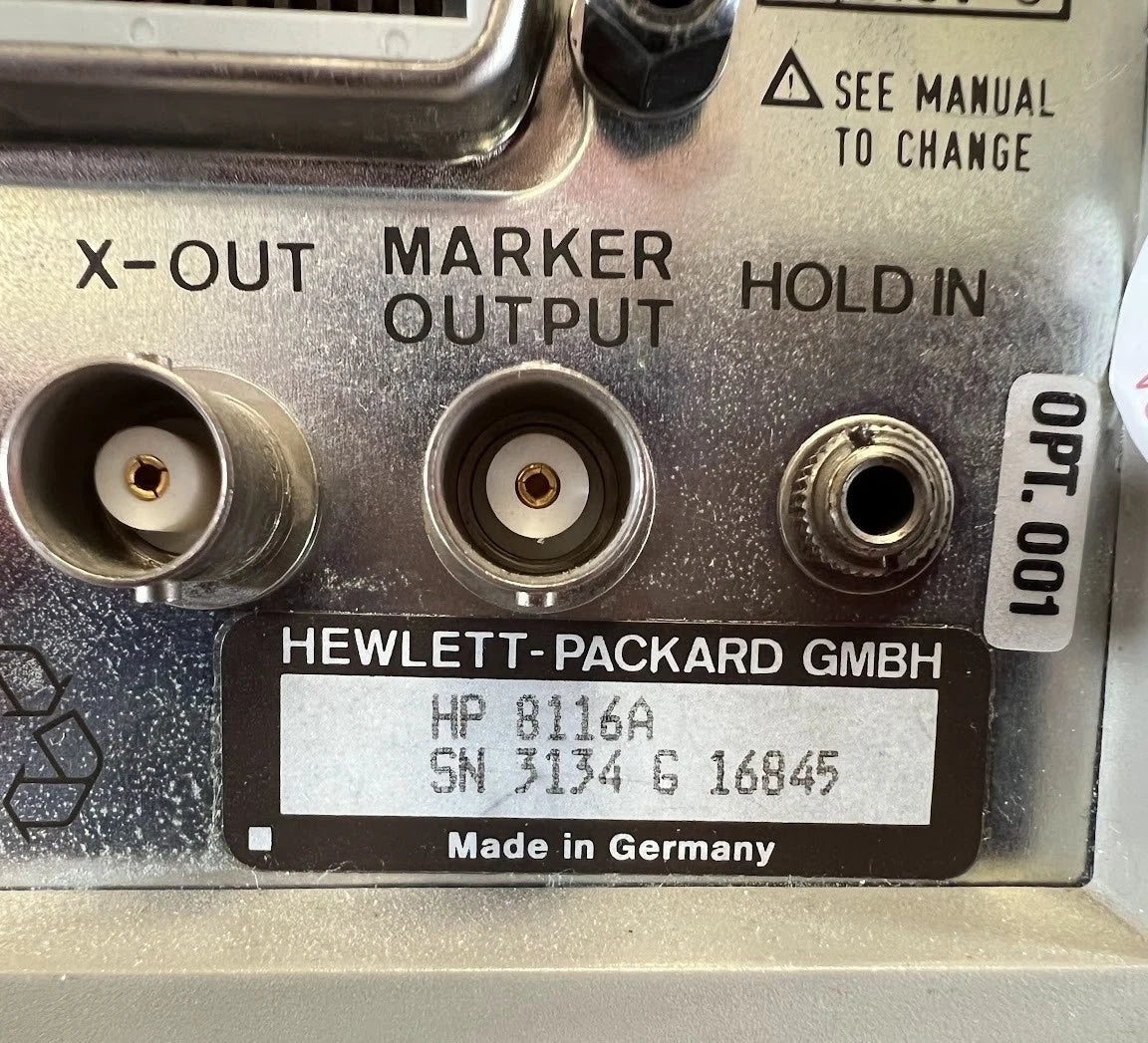 Agilent/Keysight 8116A 001 Pulse/Function Generator 50 MHz