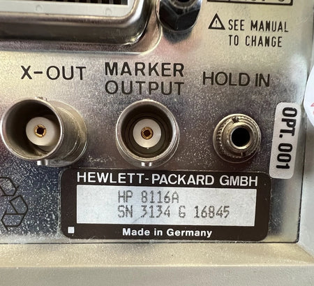 Agilent/Keysight 8116A 001 Pulse/Function Generator 50 MHz